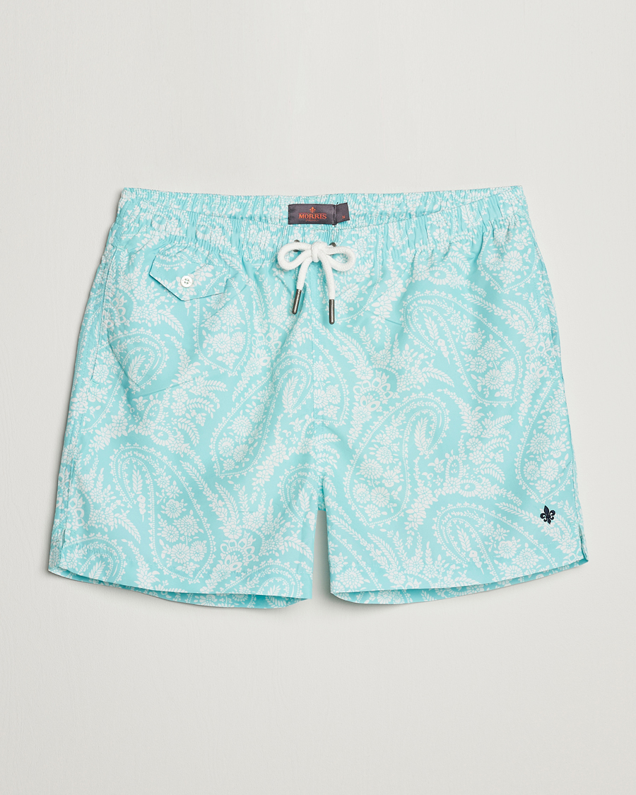 Herre | Badebukser | Morris | Paisley Bathing Trunks Turquoise