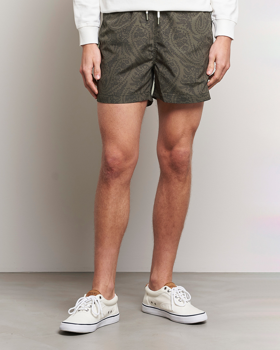 Herre | Badebukser | Morris | Paisley Bathing Trunks Olive