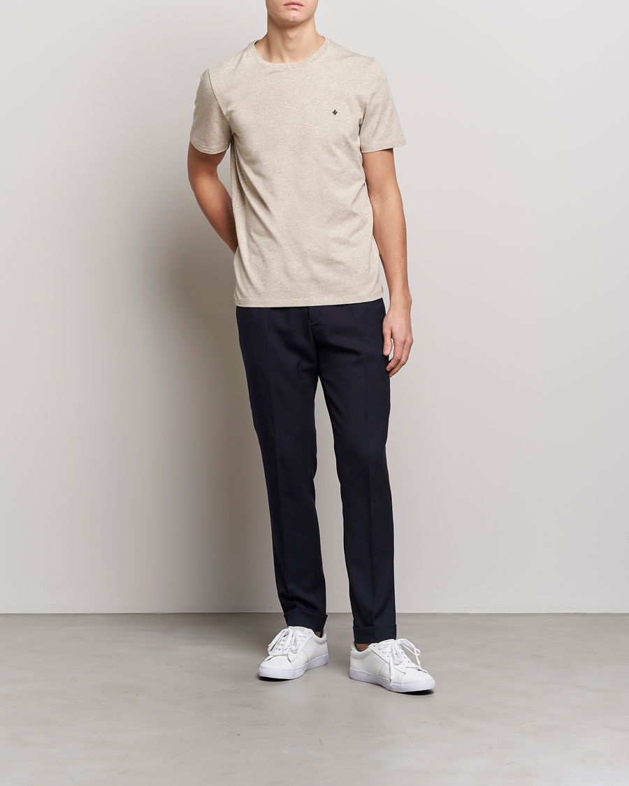 Herre | T-Shirts | Morris | James Cotton T-Shirt Beige