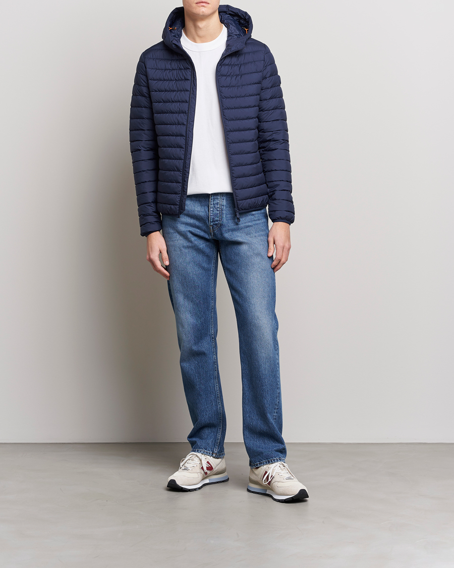 Herre | Jakker | Save The Duck | Luke Lightweight Matt Padded Hood Jacket Navy Blue