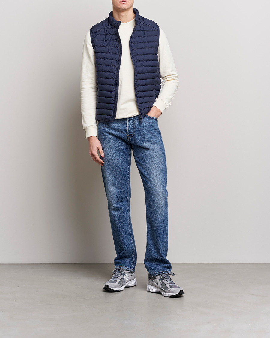 Herre | Veste | Save The Duck | Leonard Lightweight Matt Padded Vest Navy Blue