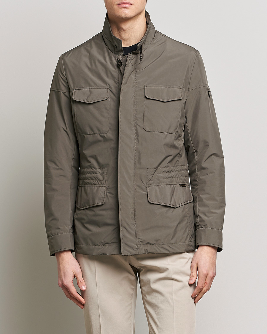 Herre | Field jackets | MooRER | Waterproof Nylon Field Jacket Brown