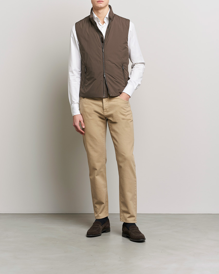Herre | Veste | MooRER | Senio Padded Vest Brown