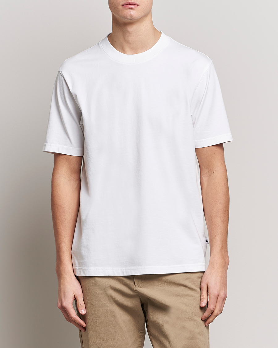 Herre | Tøj | NN07 | Adam Pima Crew Neck T-Shirt White