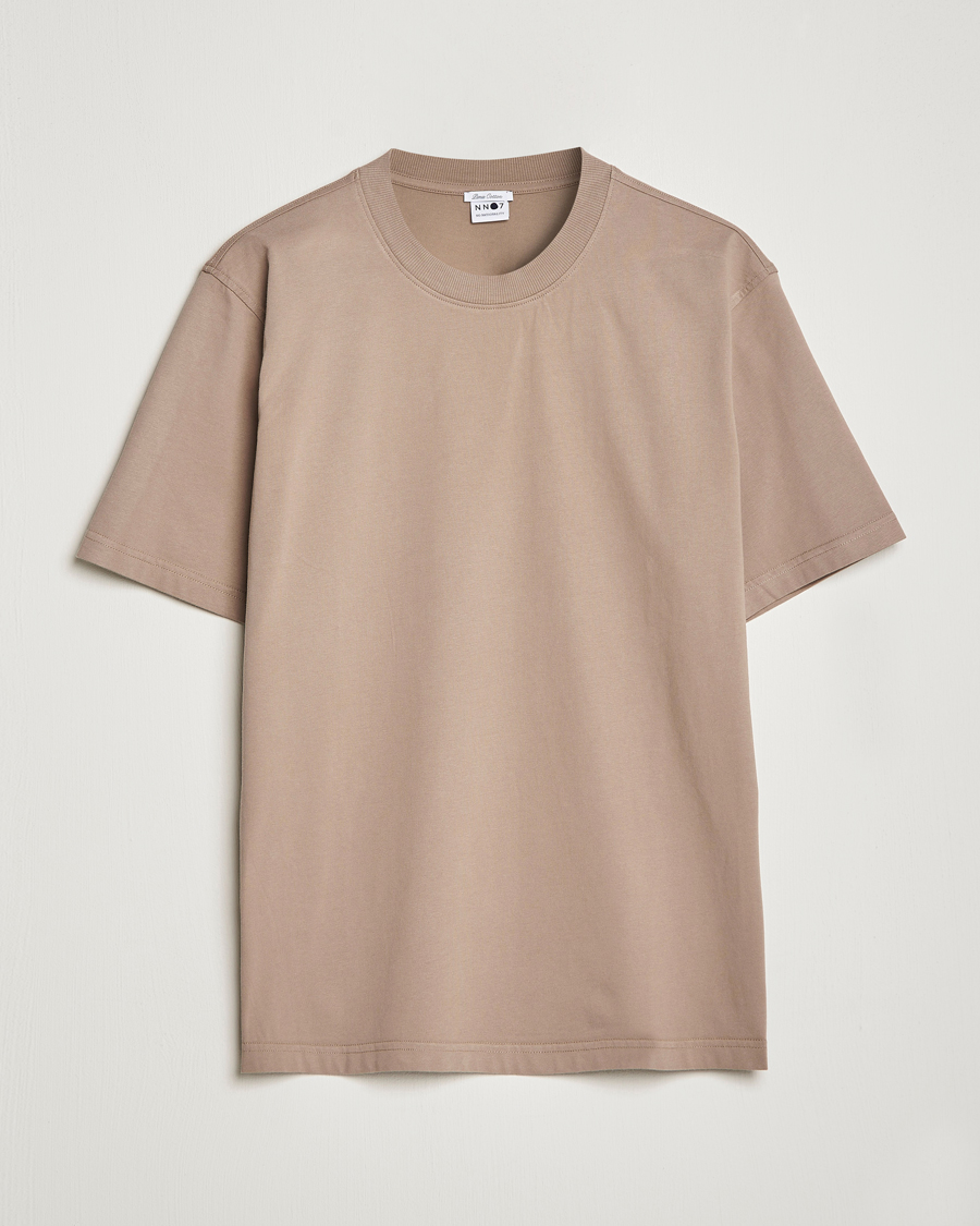 Herre | T-Shirts | NN07 | Adam Pima Crew Neck T-Shirt Greige