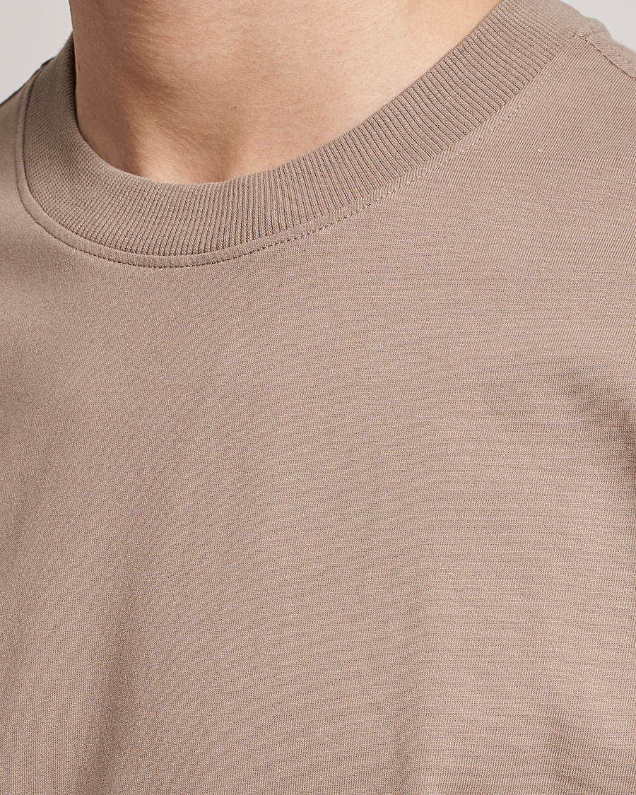 Herre | T-Shirts | NN07 | Adam Pima Crew Neck T-Shirt Greige