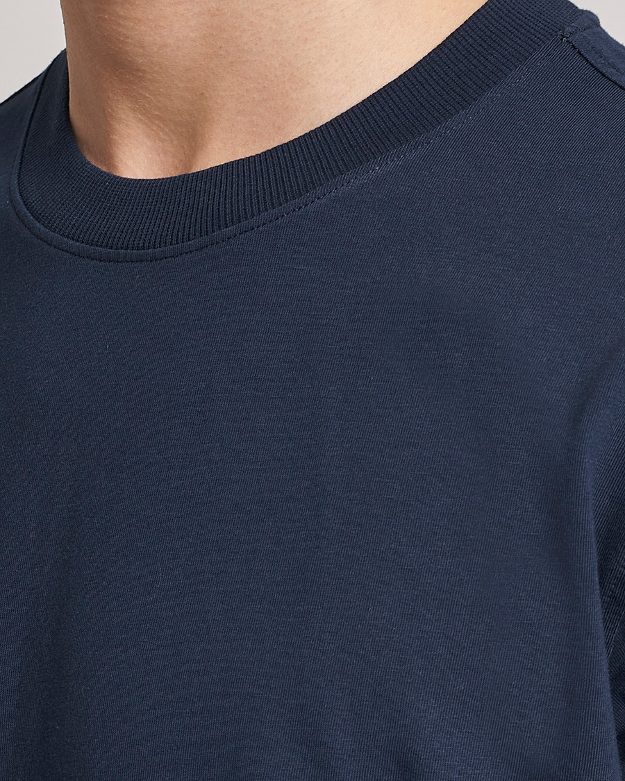 Herre | T-Shirts | NN07 | Adam Pima Crew Neck T-Shirt Navy Blue