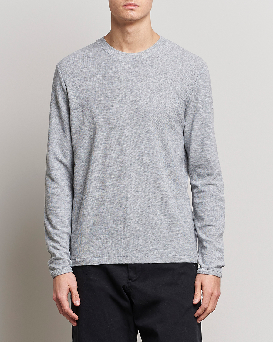 Herre | Pullovers med rund hals | NN07 | Clive Knitted Sweater Light Grey Melange