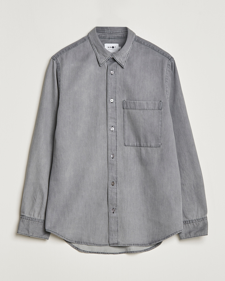 Herre | Skjorter | NN07 | Cohen Tencel Denim Shirt Grey Denim