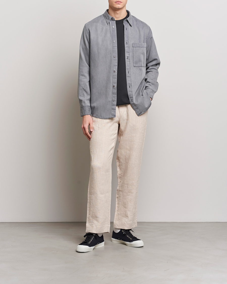 Herre | Skjorter | NN07 | Cohen Tencel Denim Shirt Grey Denim