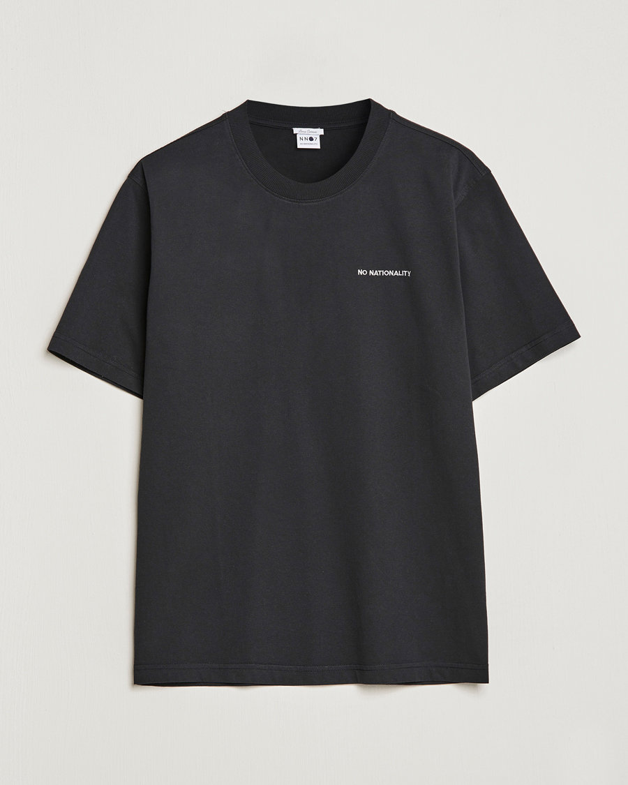 Herre | T-Shirts | NN07 | Adam Logo Crew Neck T-Shirt Black