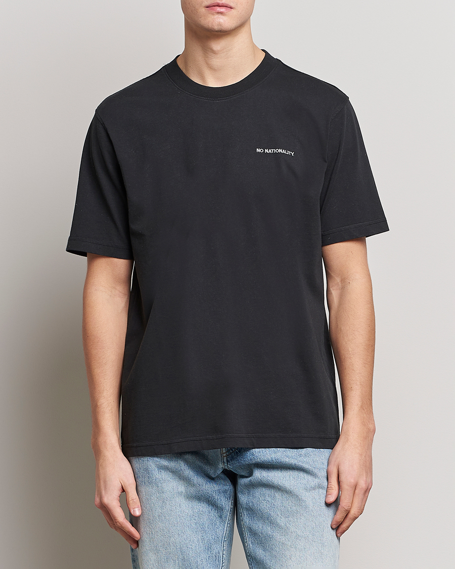 Herre | T-Shirts | NN07 | Adam Logo Crew Neck T-Shirt Black