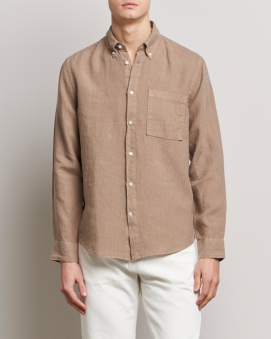 Herre | The linen lifestyle | NN07 | Arne Linen Shirt Greige