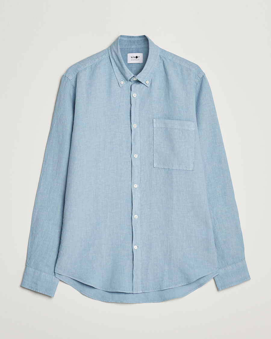 Herre |  | NN07 | Arne Linen Shirt Ashley Blue