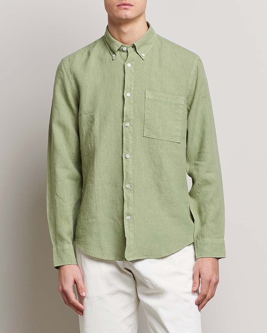Herre | Hørskjorter | NN07 | Arne Linen Shirt Pale Green