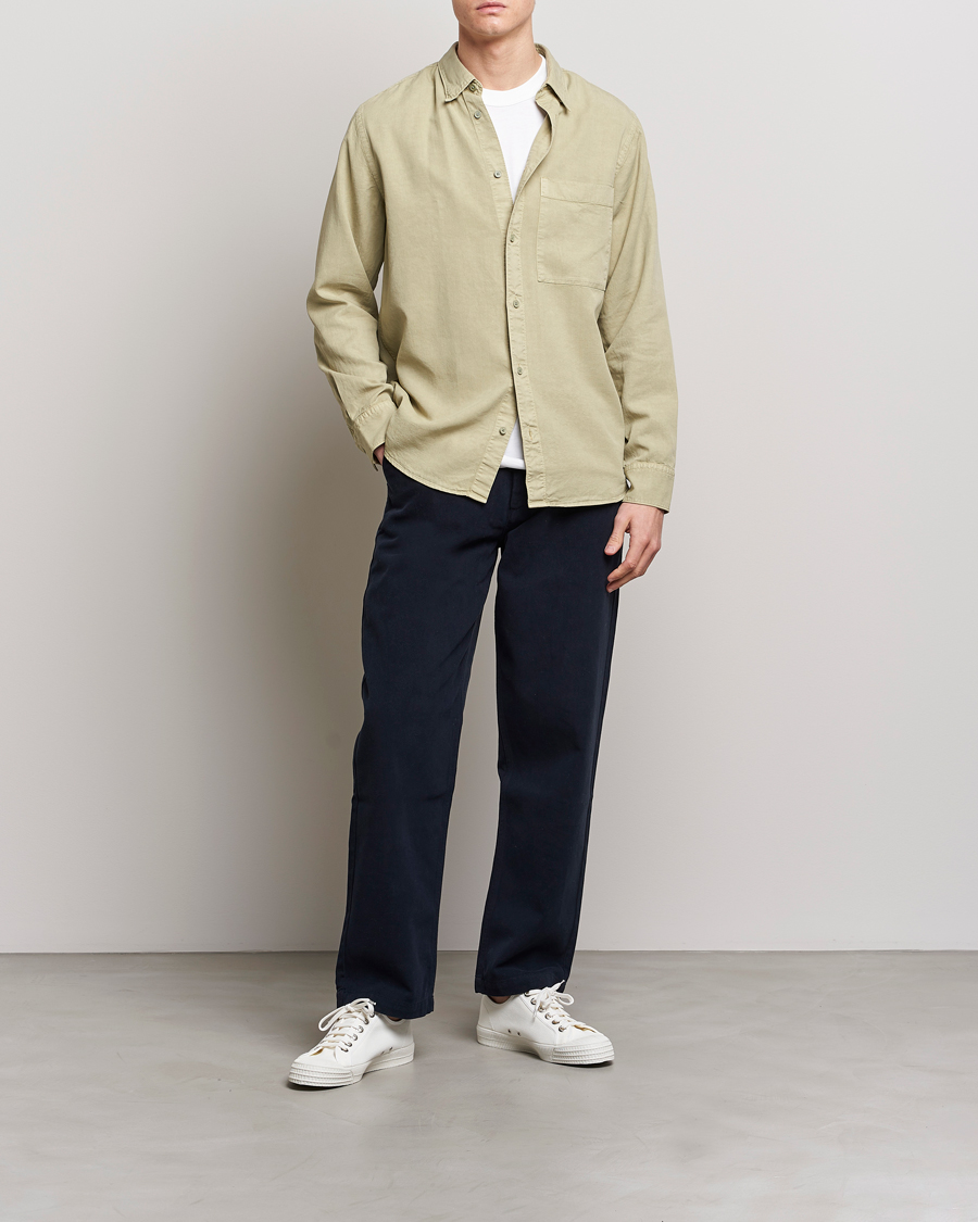 Herre | Skjorter | NN07 | Cohen Tencel Shirt Pale Green