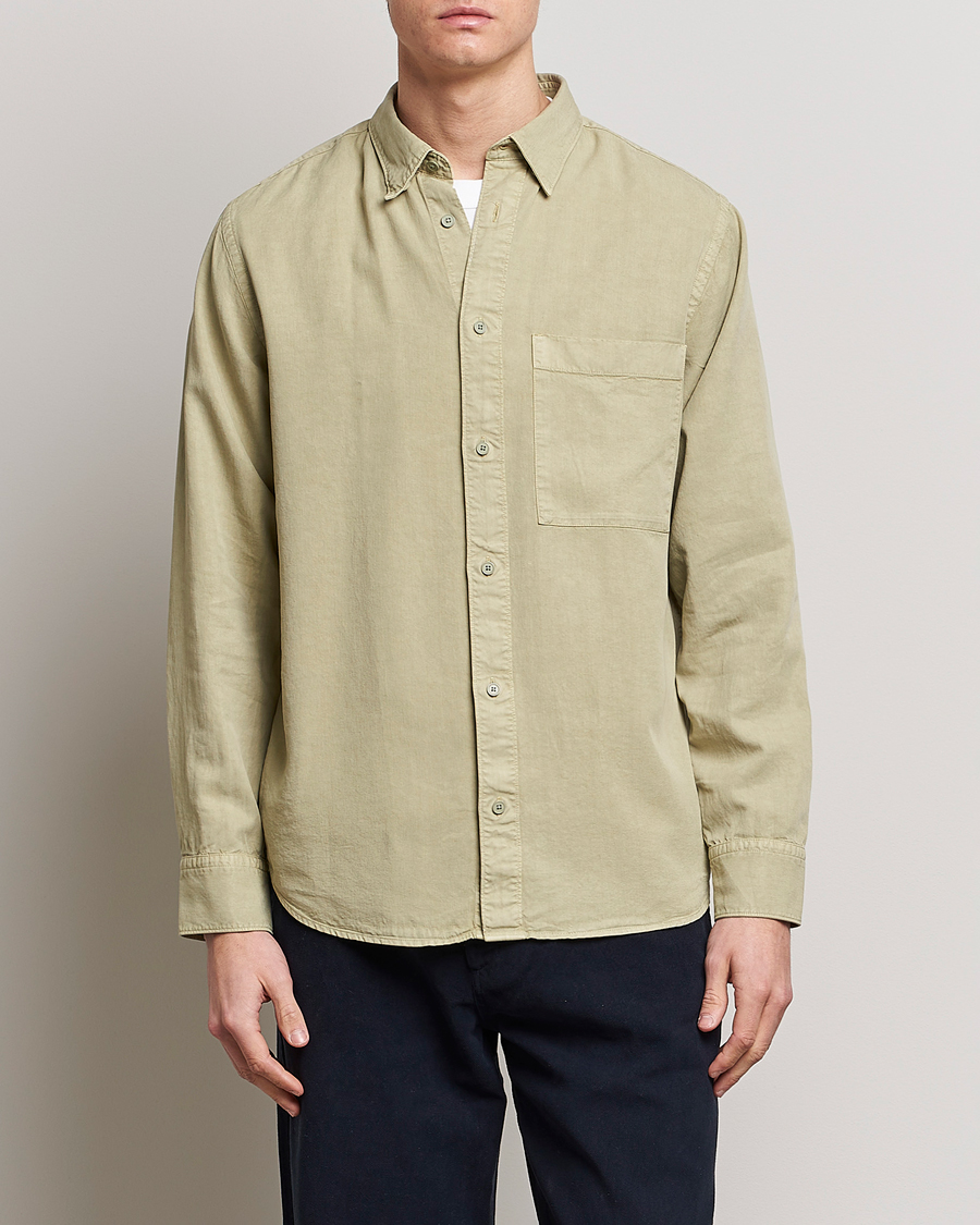 Herre | Skjorter | NN07 | Cohen Tencel Shirt Pale Green