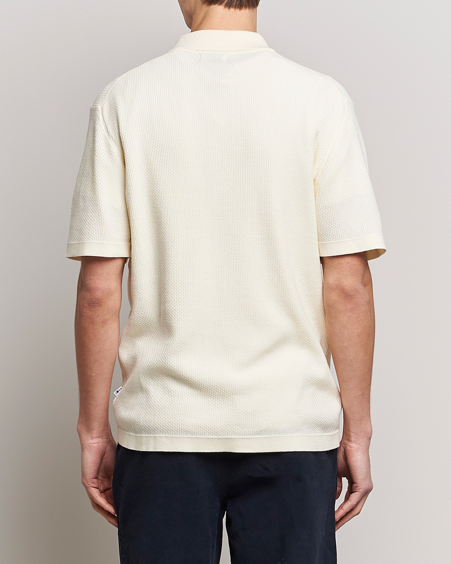 Herre | Polotrøjer | NN07 | Hansie Structured Zip Polo Ecru