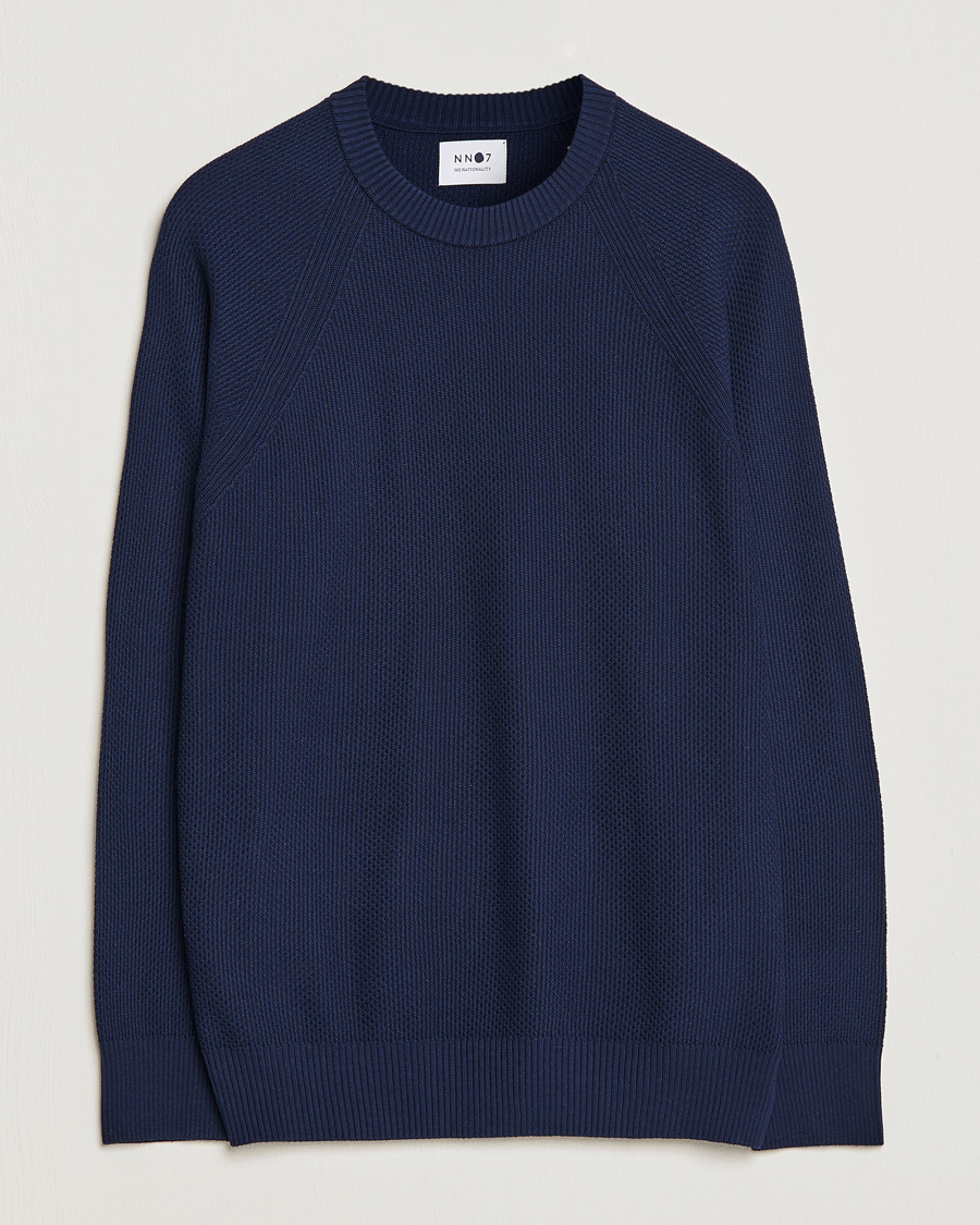 Herre | Trøjer | NN07 | Brandon Cotton Knitted Sweater Navy Blue