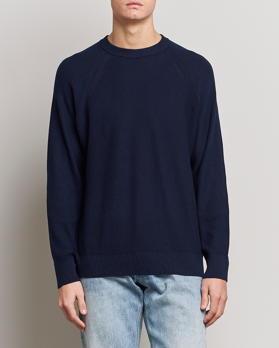 Herre | Trøjer | NN07 | Brandon Cotton Knitted Sweater Navy Blue