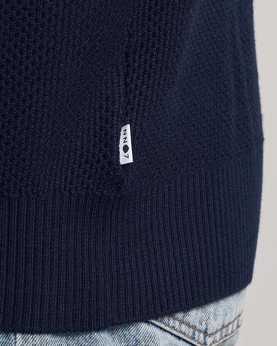 Herre | Trøjer | NN07 | Brandon Cotton Knitted Sweater Navy Blue