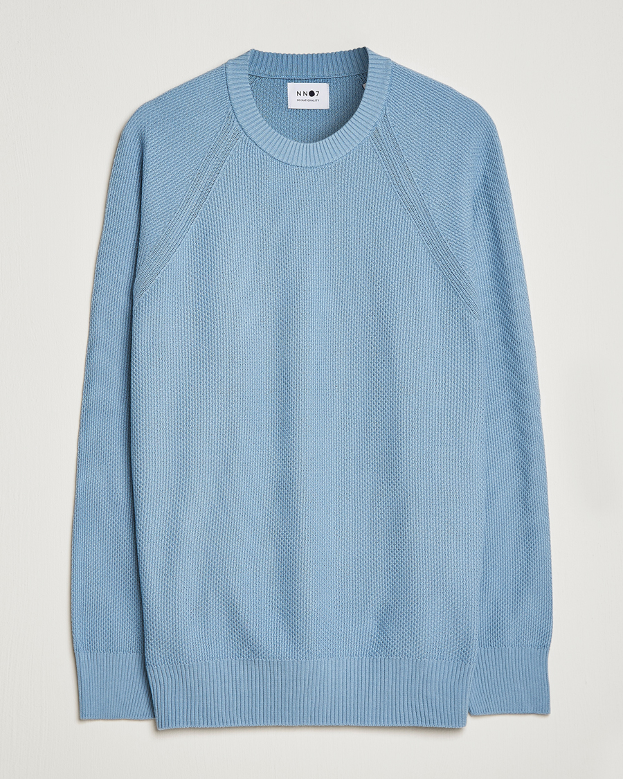 Herre | Trøjer | NN07 | Brandon Cotton Knitted Sweater Ashley Blue