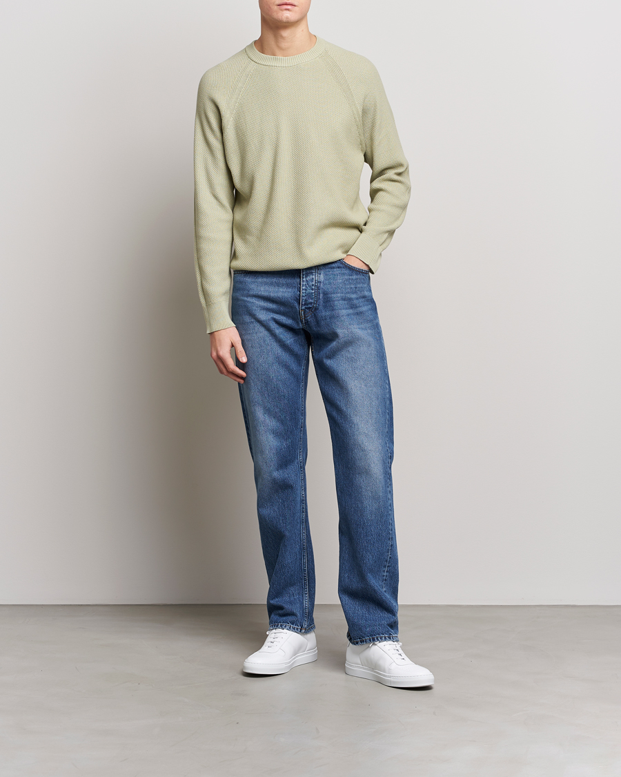 Herre | Trøjer | NN07 | Brandon Cotton Knitted Sweater Pale Green