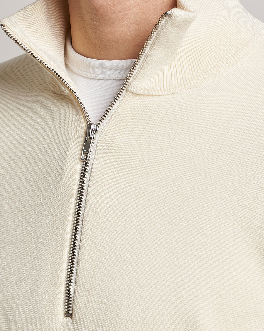 Herre | Trøjer | NN07 | Luis Knitted Half-Zip Sweater Ecru
