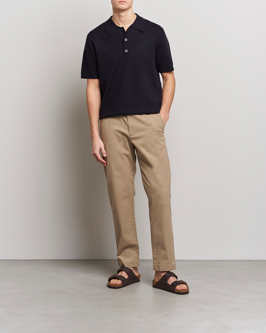 Herre | Polotrøjer | NN07 | Harald Knitted Polo Navy Blue