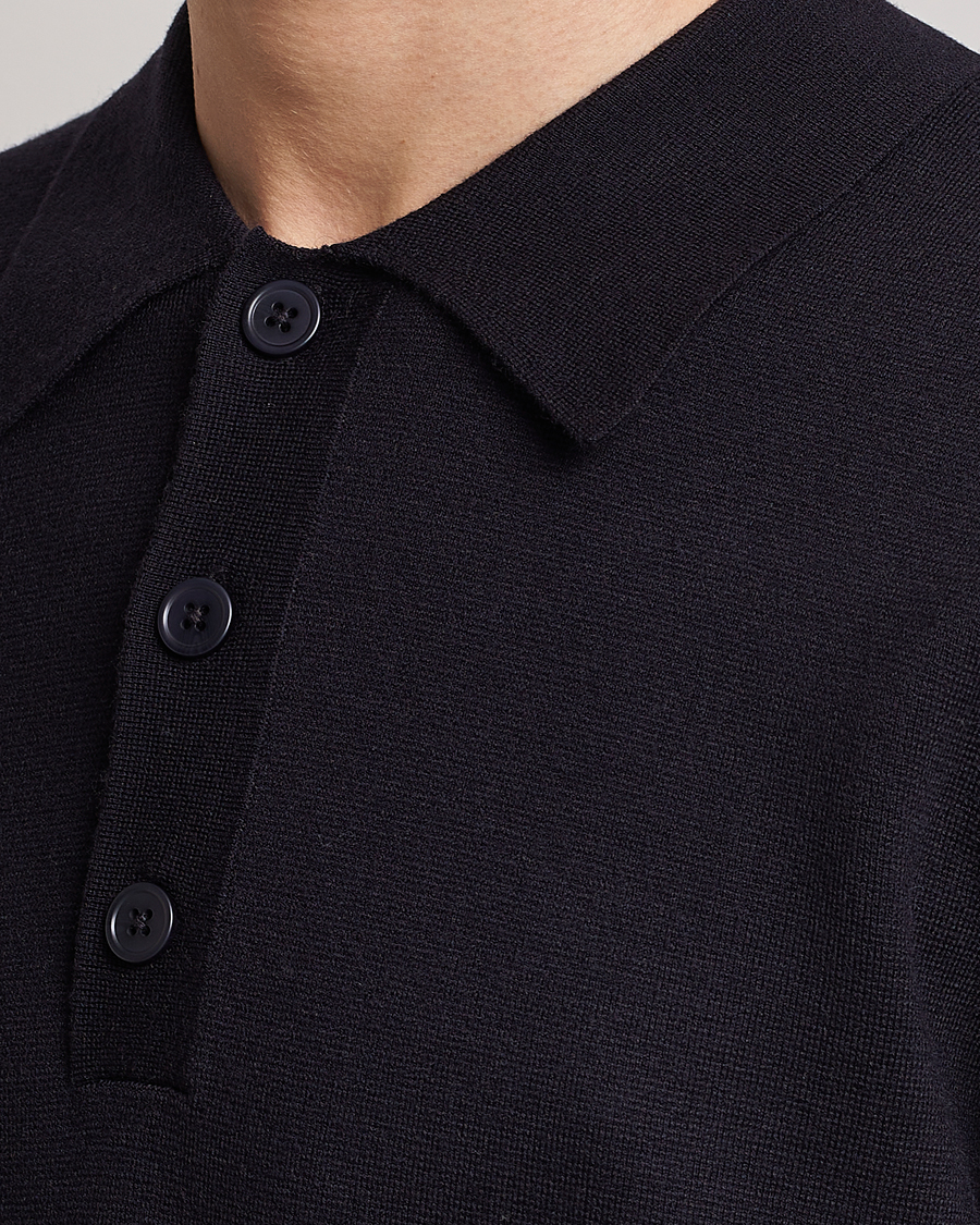 Herre | Polotrøjer | NN07 | Harald Knitted Polo Navy Blue