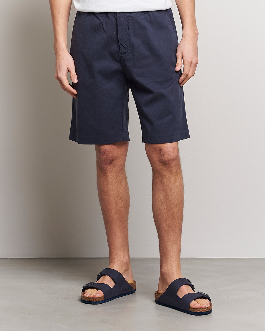 Herre | Chino shorts | NN07 | Theodore Confort Shorts Navy Blue