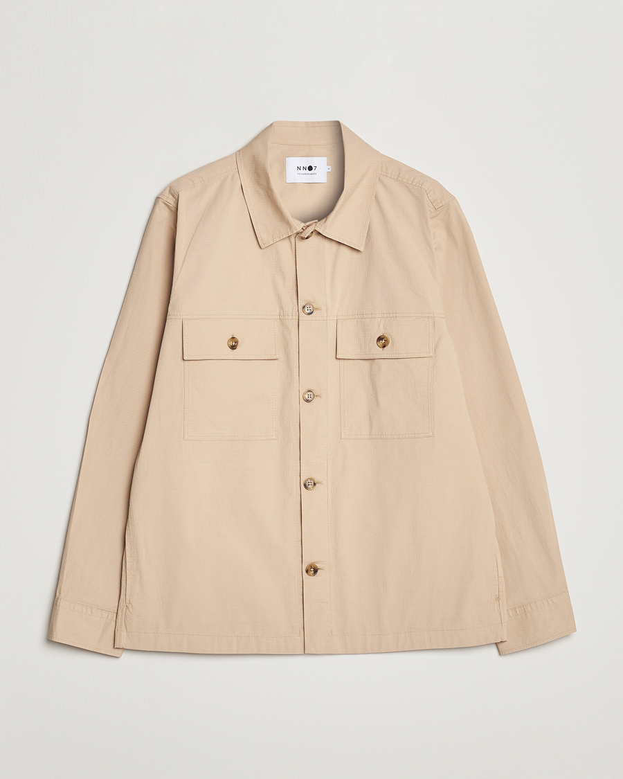 Herre | Skjorter | NN07 | Wilas Ripstop Overshirt Cream
