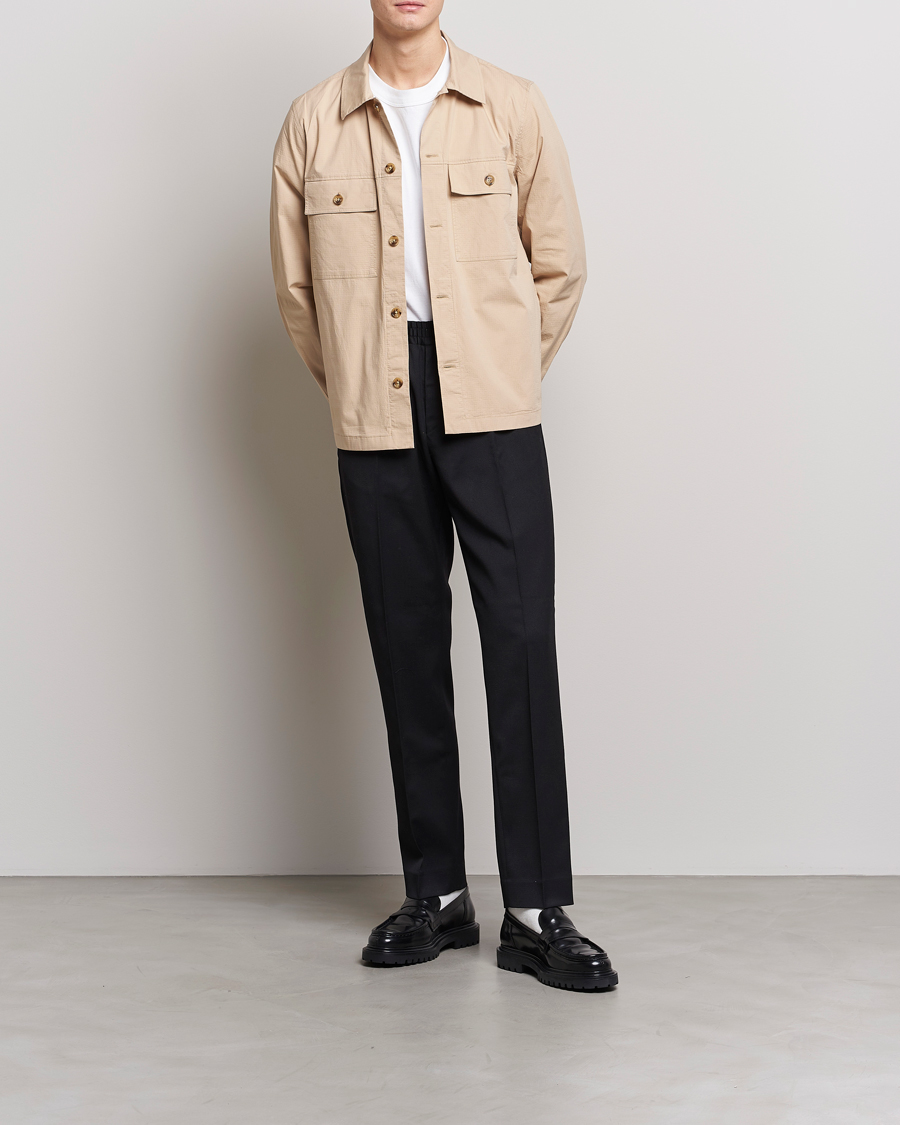 Herre | Skjorter | NN07 | Wilas Ripstop Overshirt Cream
