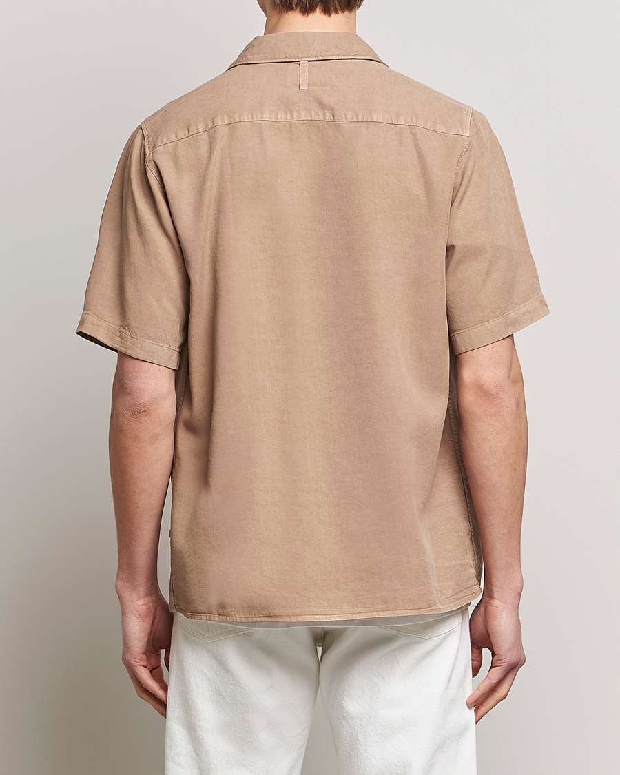 Herre | Skjorter | NN07 | Julio Tencel Resort Collar Shirt Greige