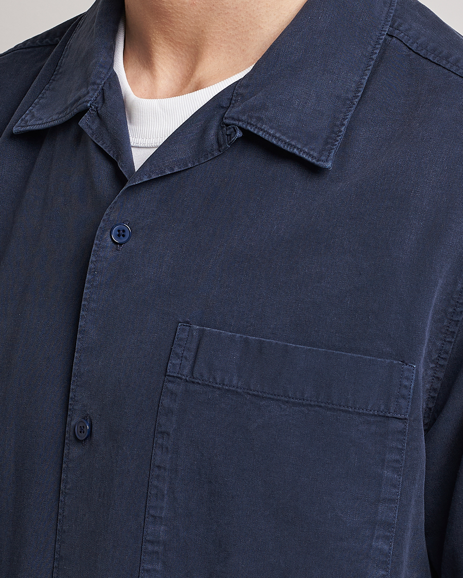 Herre | Skjorter | NN07 | Julio Tencel Resort Collar Shirt Sargasso Sea