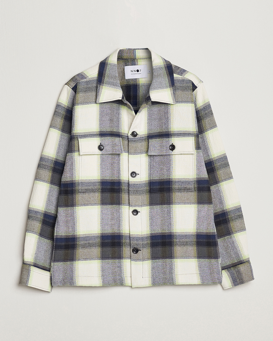 Herre | Skjorter | NN07 | Wilas Checked Pocket Overshirt Blue