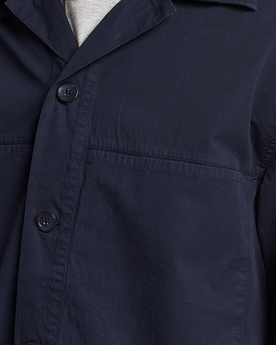 Herre | Skjorter | NN07 | Andre Patch Pocket Overshirt Navy Blue