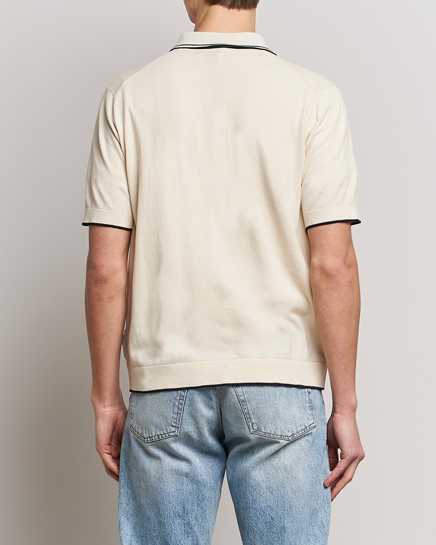 Herre | Skjorter | NN07 | Nolan Knitted Short Sleeve Shirt Ecru