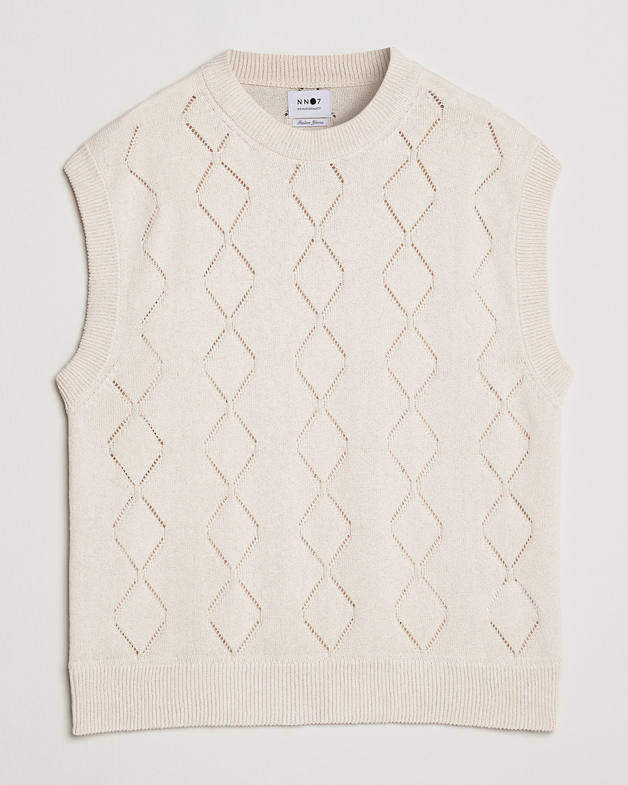 Herre | Trøjer | NN07 | Crew Neck Vest Ecru
