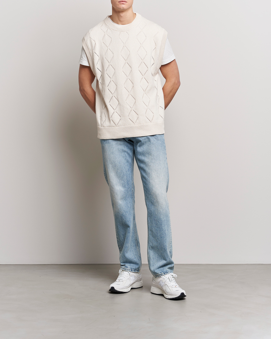 Herre | Trøjer | NN07 | Crew Neck Vest Ecru