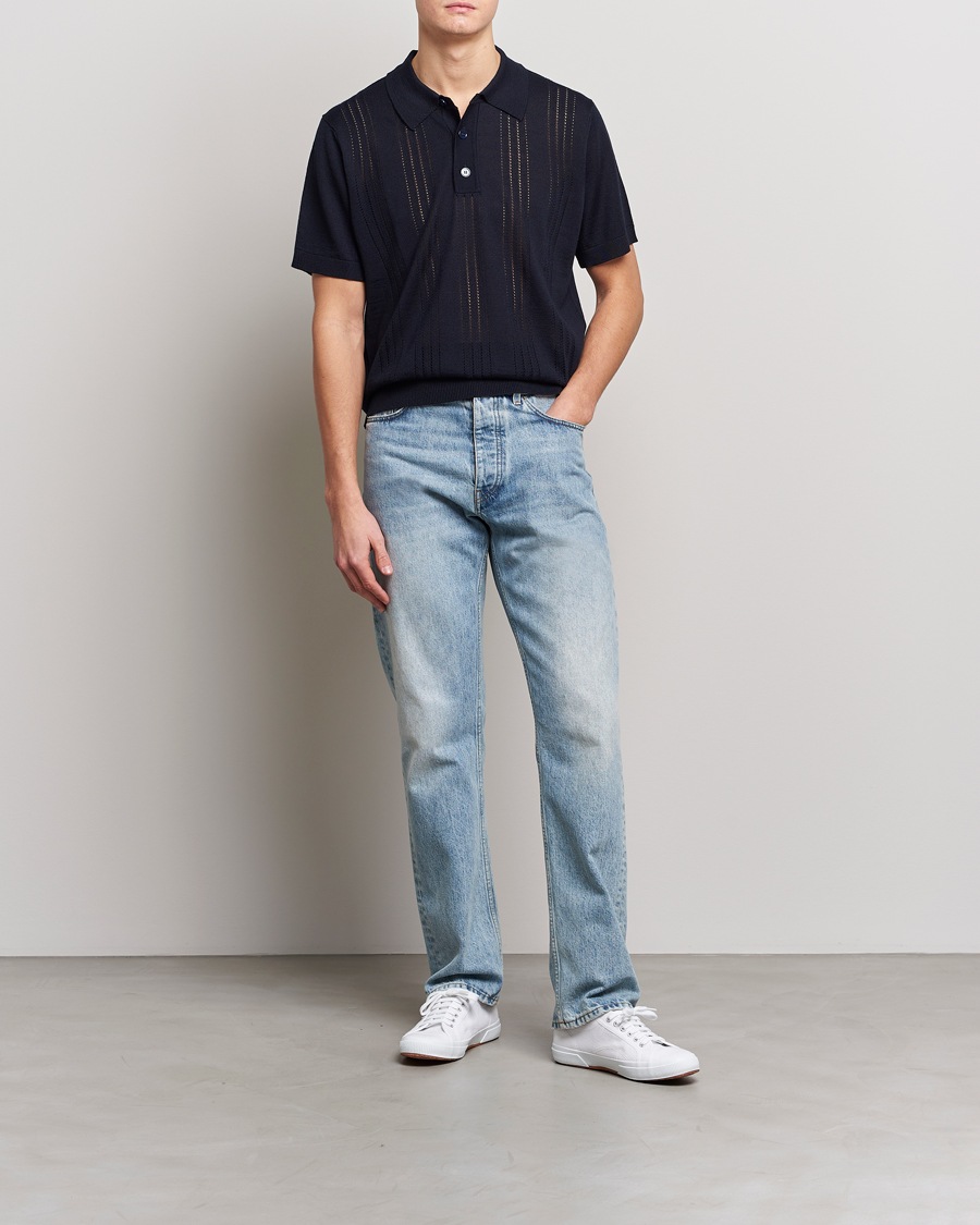 Herre | Polotrøjer | NN07 | Thor Knitted Polo Navy Blue