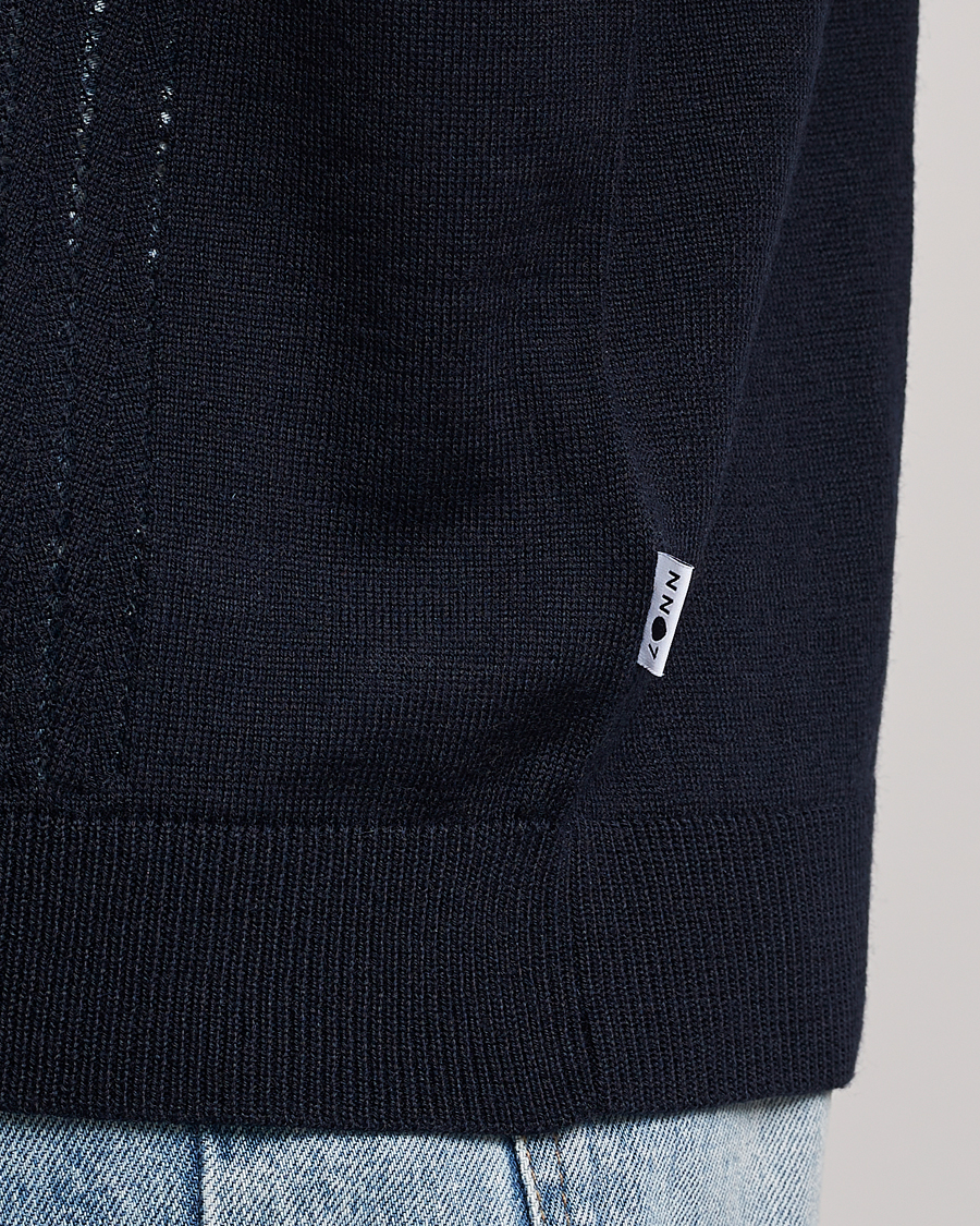 Herre | Polotrøjer | NN07 | Thor Knitted Polo Navy Blue