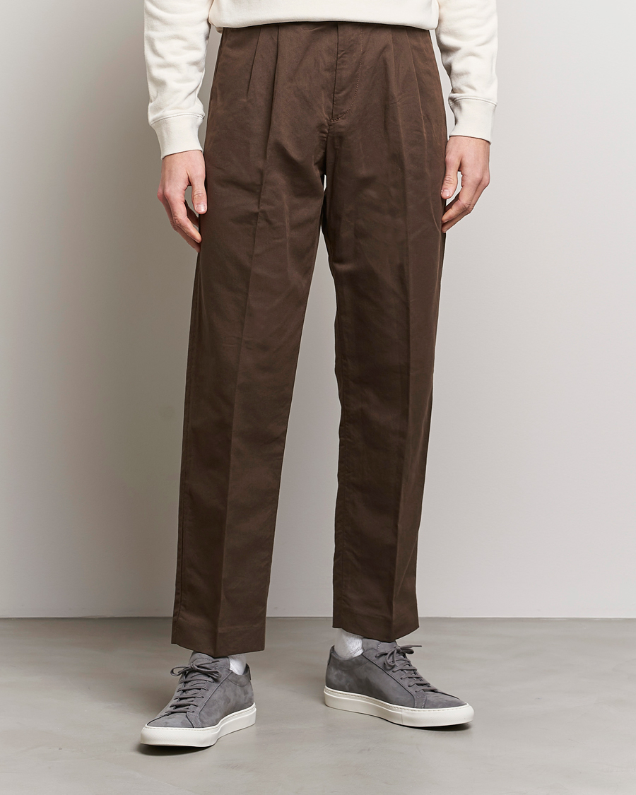 Herre |  | NN07 | Fritz Pleated Trousers Brown