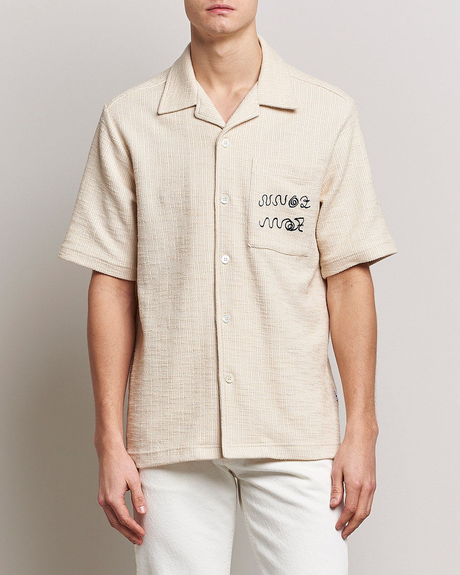 Herre | Skjorter | NN07 | Julio Knitted Structured Shirt Ecru
