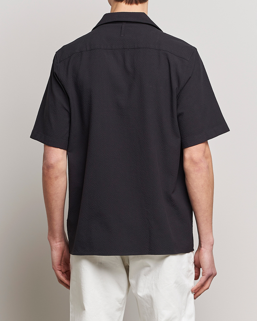 Herre | Skjorter | NN07 | Julio Seersucker Short Sleeve Shirt Black