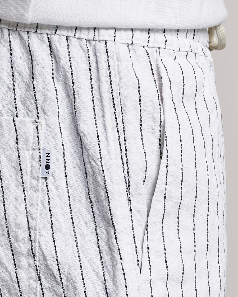 Herre | Shorts | NN07 | Gregor Creppe Drawstring Shorts Black/White