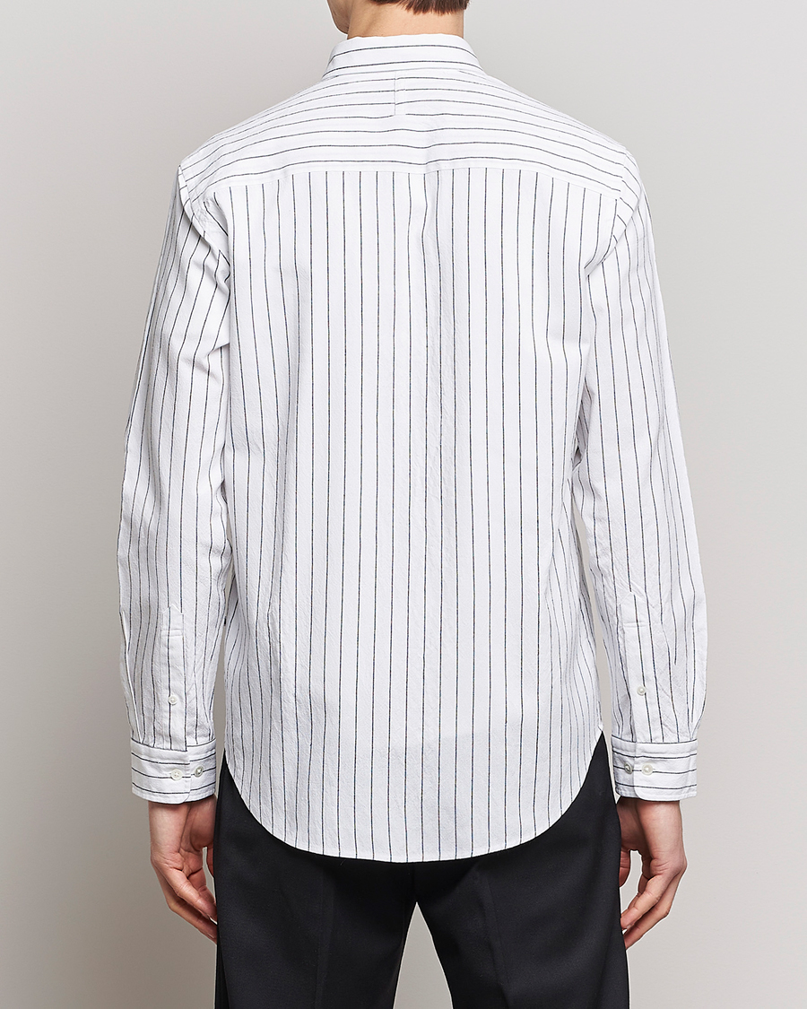 Herre | Skjorter | NN07 | Arne Creppe Striped Shirt Black/White