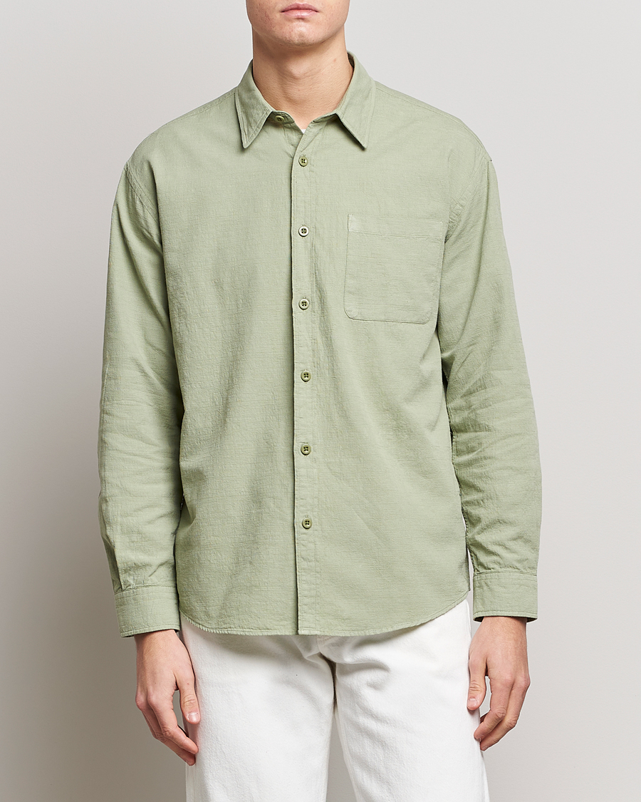 Herre | Skjorter | NN07 | Deon Jacquard Shirt Pale Green