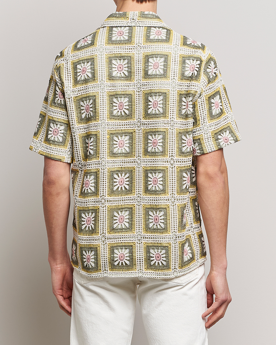 Herre | Skjorter | NN07 | Julio Flower Short Sleeve Shirt Pale Green