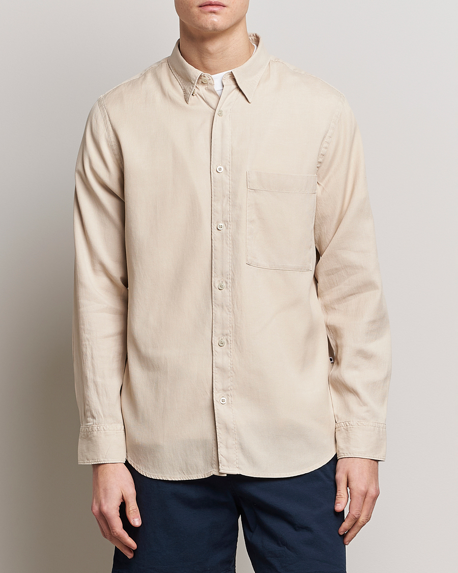 Herre | Fløjlsskjorter | NN07 | Cohen Summer Cord Shirt Cream